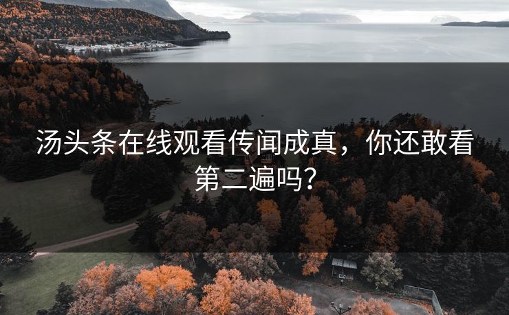 汤头条在线观看传闻成真，你还敢看第二遍吗？